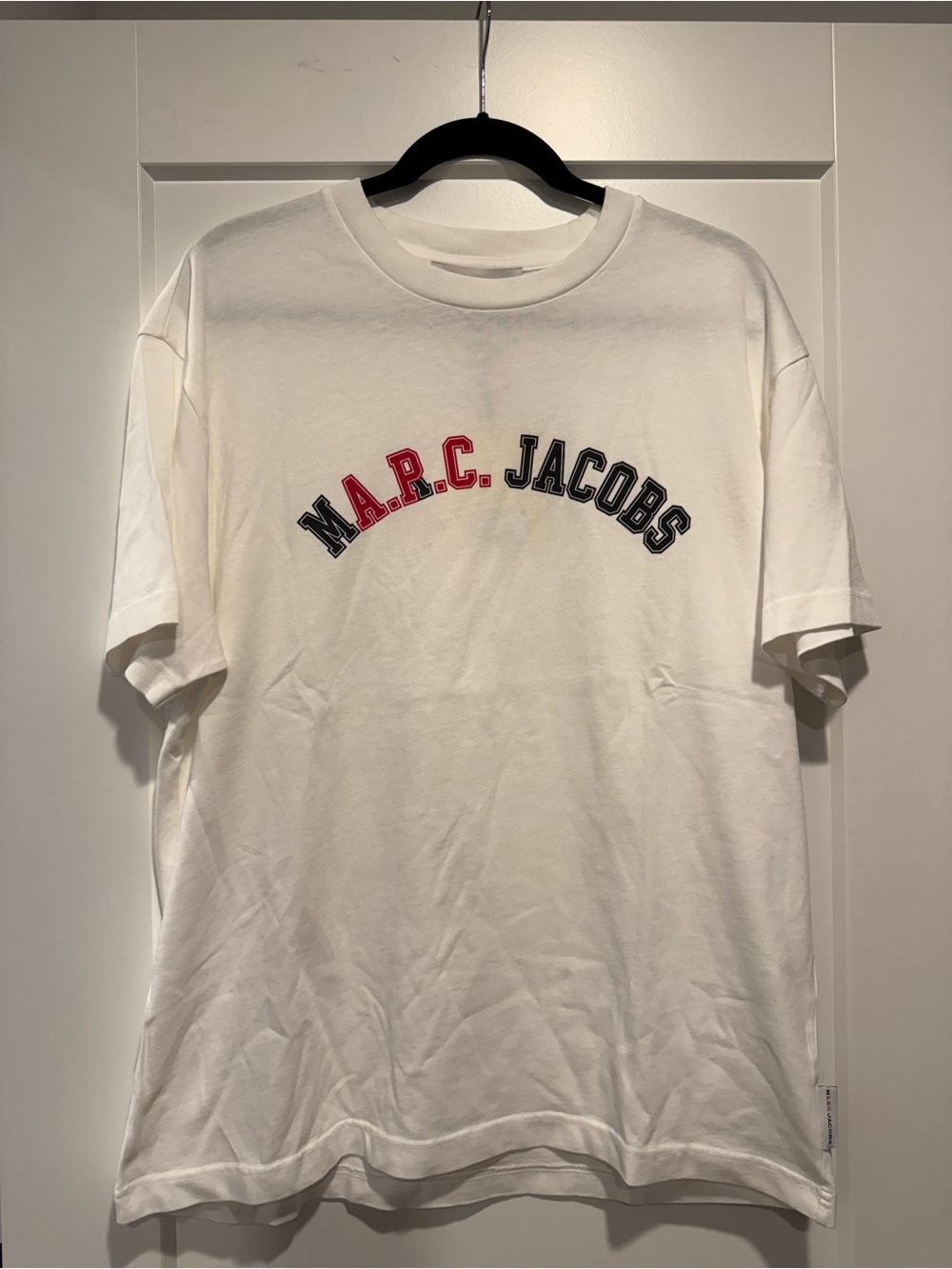Marc Jacobs APC White Logo Crew Neck T‑Shirt
